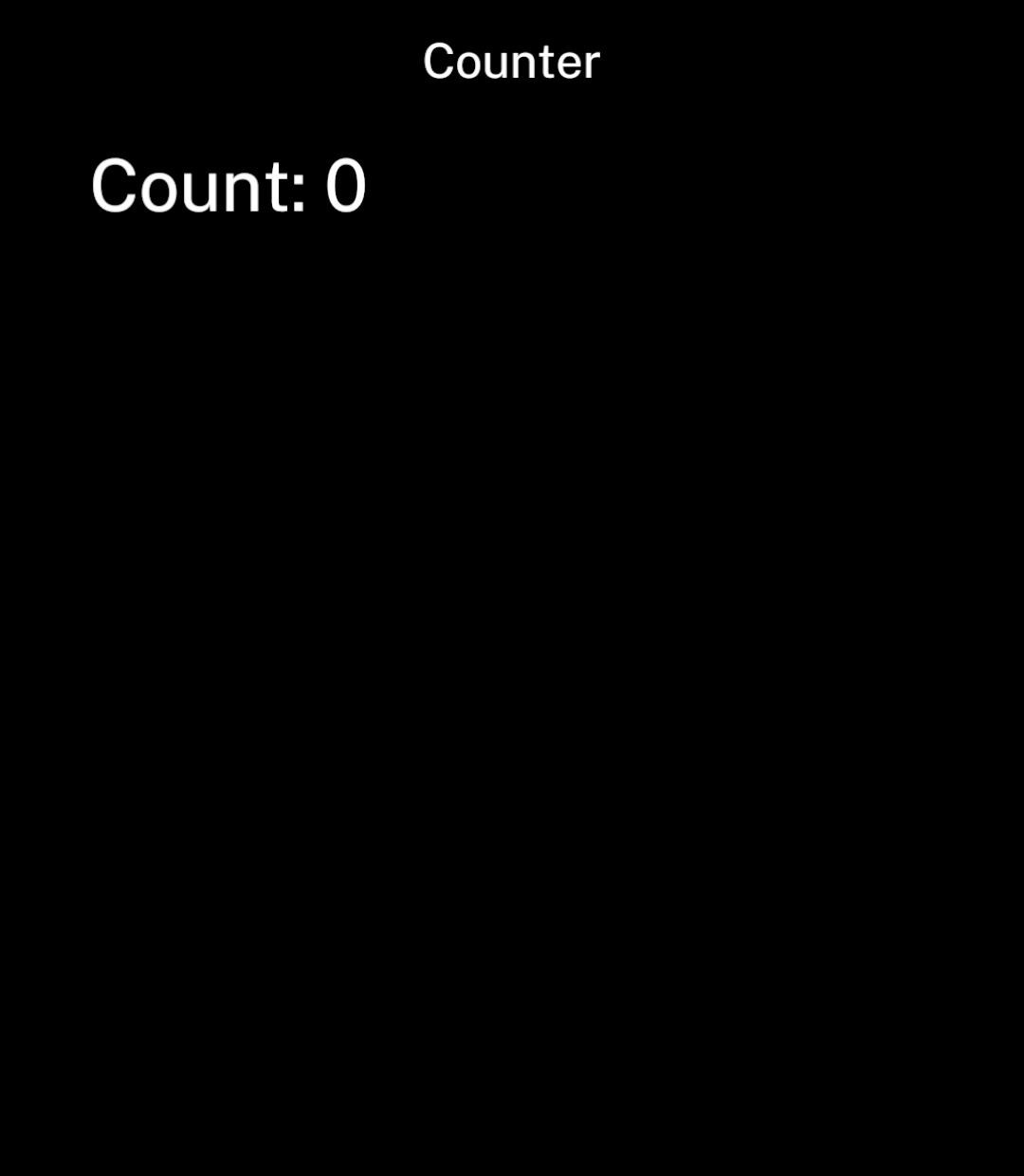 Counter button showing Count: 0.