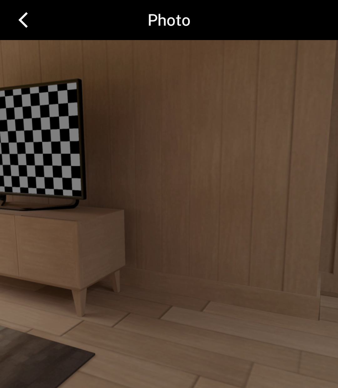 The camera preview in the emulator.