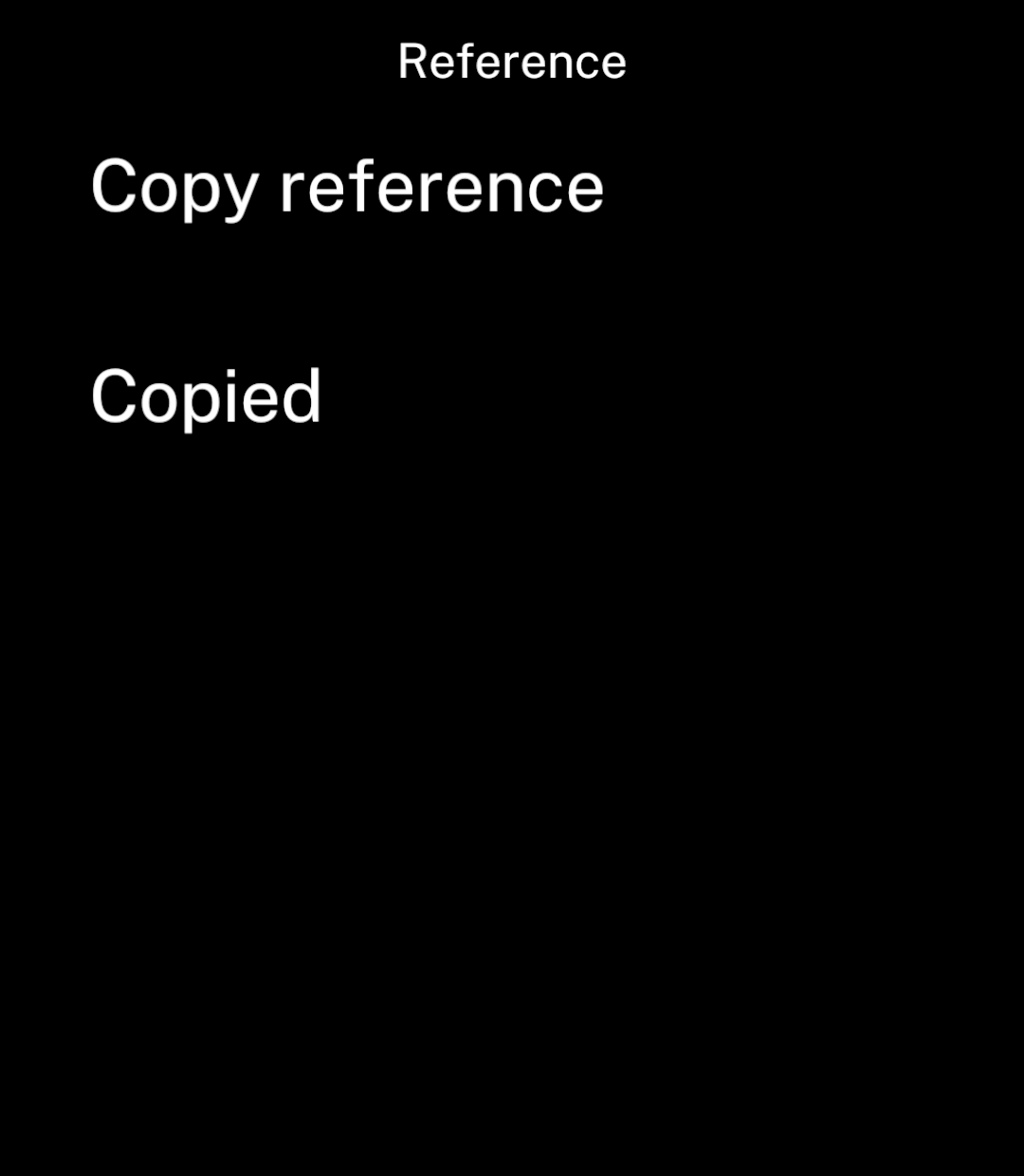 Copied confirmation below the button.