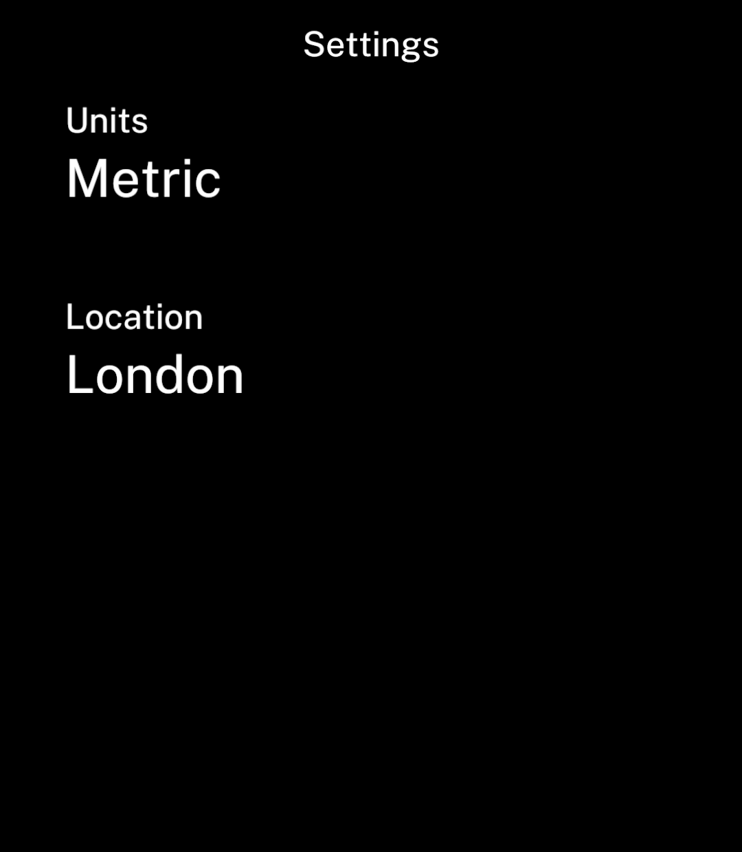 Units and Location fields with their current values.