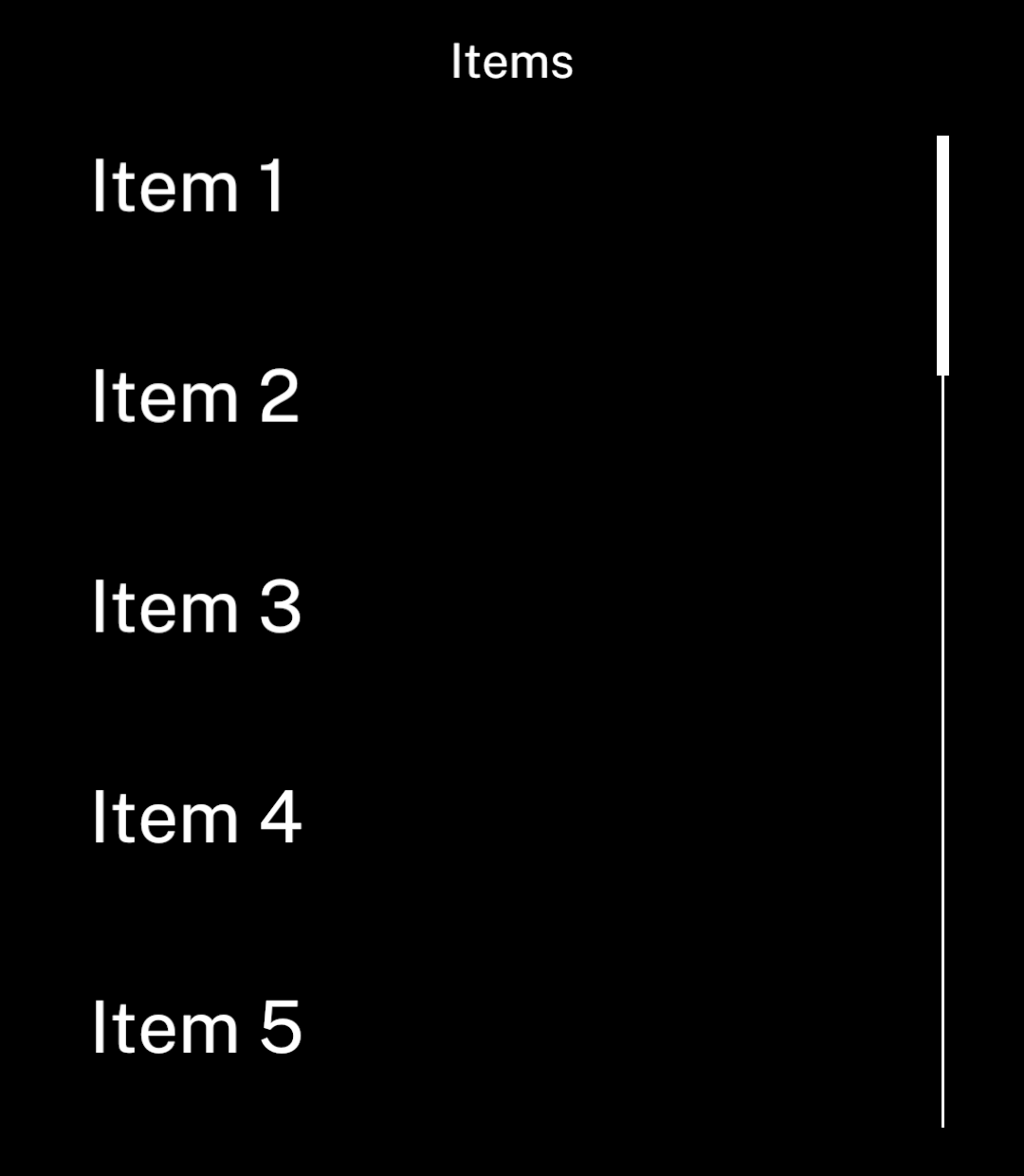The start of a paginated list.