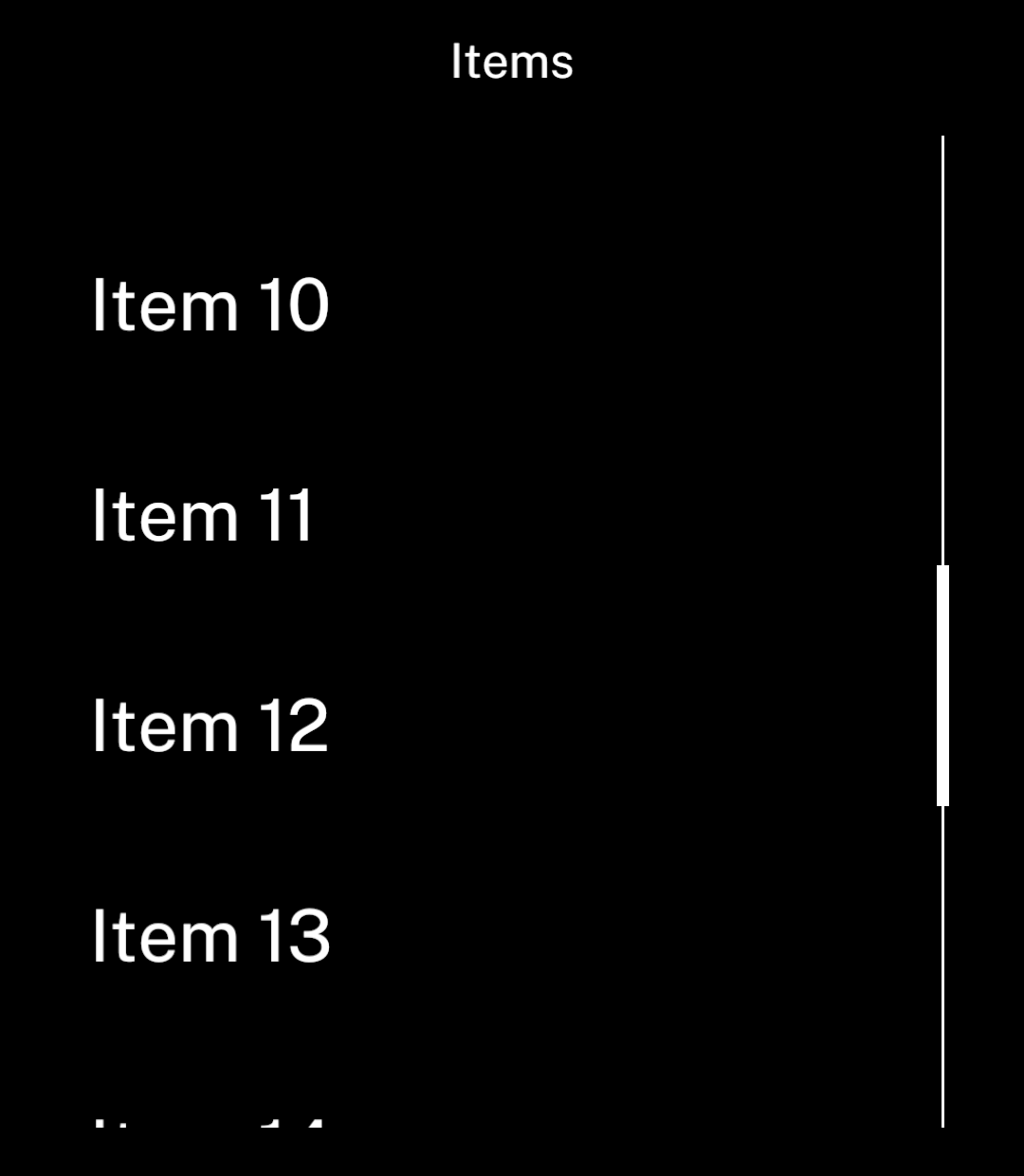 Later items visible after scrolling.