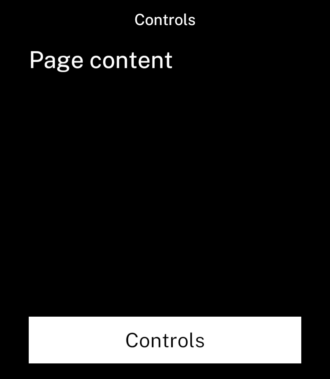 Controls with the default space below them.