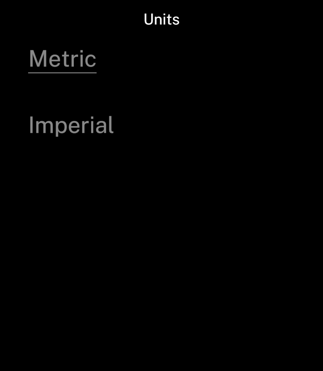 Both unit choices disabled.